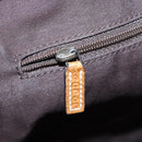 GUCCI GG Canvas Hand Bag Brown Silver 113019 3444 Auth 94718-20