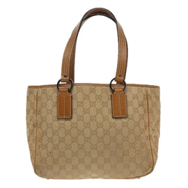 GUCCI GG Canvas Hand Bag Brown Silver 113019 3444 Auth 94718 - 0