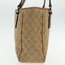 GUCCI GG Canvas Hand Bag Brown Silver 113019 3444 Auth 94718-4