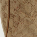 GUCCI GG Canvas Hand Bag Brown Silver 113019 3444 Auth 94718-6
