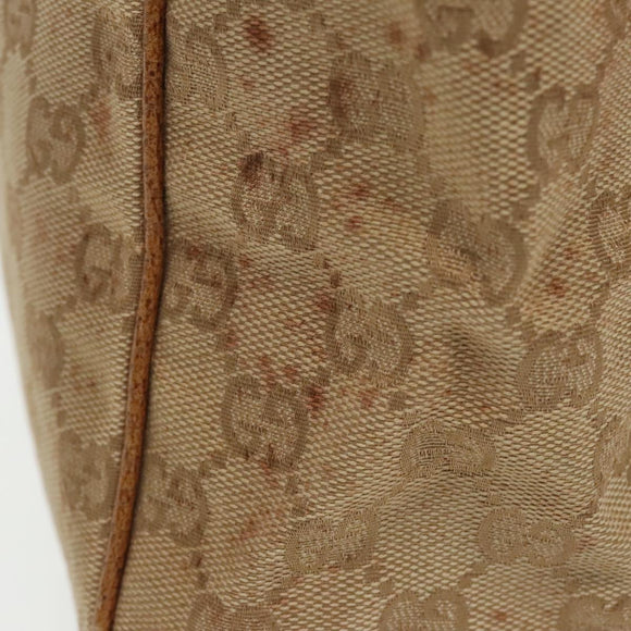 GUCCI GG Canvas Hand Bag Brown Silver 113019 3444 Auth 94718