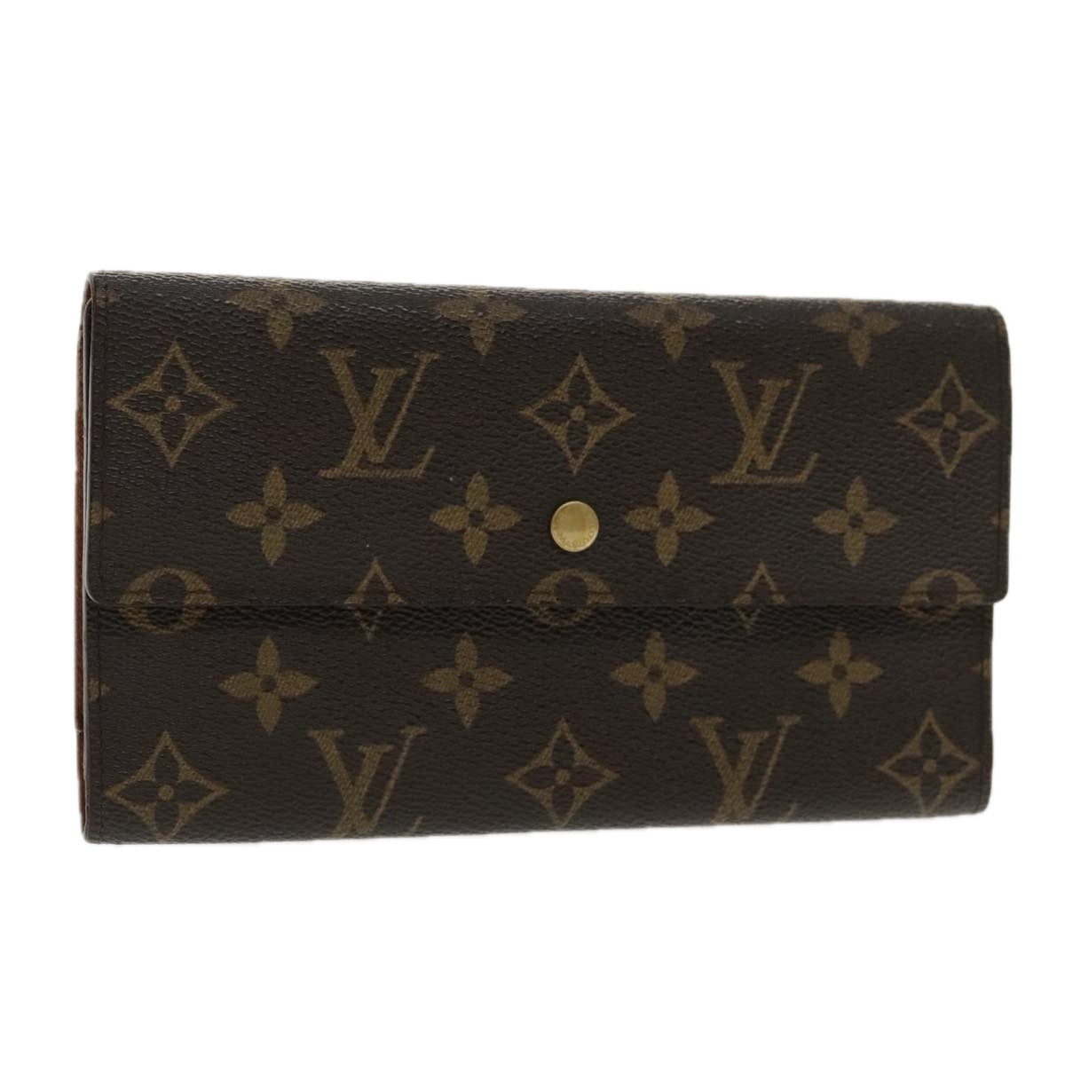 LOUIS VUITTON Monogram Portefeuille International Wallet M61217 LV Auth 94741