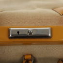 PRADA Hand Bag Canvas Beige Silver Auth 94761-18