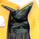 PRADA Hand Bag Canvas Beige Silver Auth 94761-21