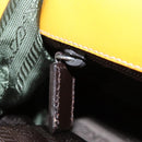 PRADA Hand Bag Canvas Beige Silver Auth 94761-23