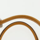 PRADA Hand Bag Canvas Beige Silver Auth 94761-14