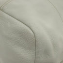 PRADA Hand Bag Leather White Silver Auth 94774-11