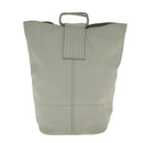 PRADA Hand Bag Leather White Silver Auth 94774-3