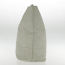 PRADA Hand Bag Leather White Silver Auth 94774-4