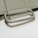 PRADA Hand Bag Leather White Silver Auth 94774-7