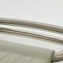 PRADA Hand Bag Leather White Silver Auth 94774-8