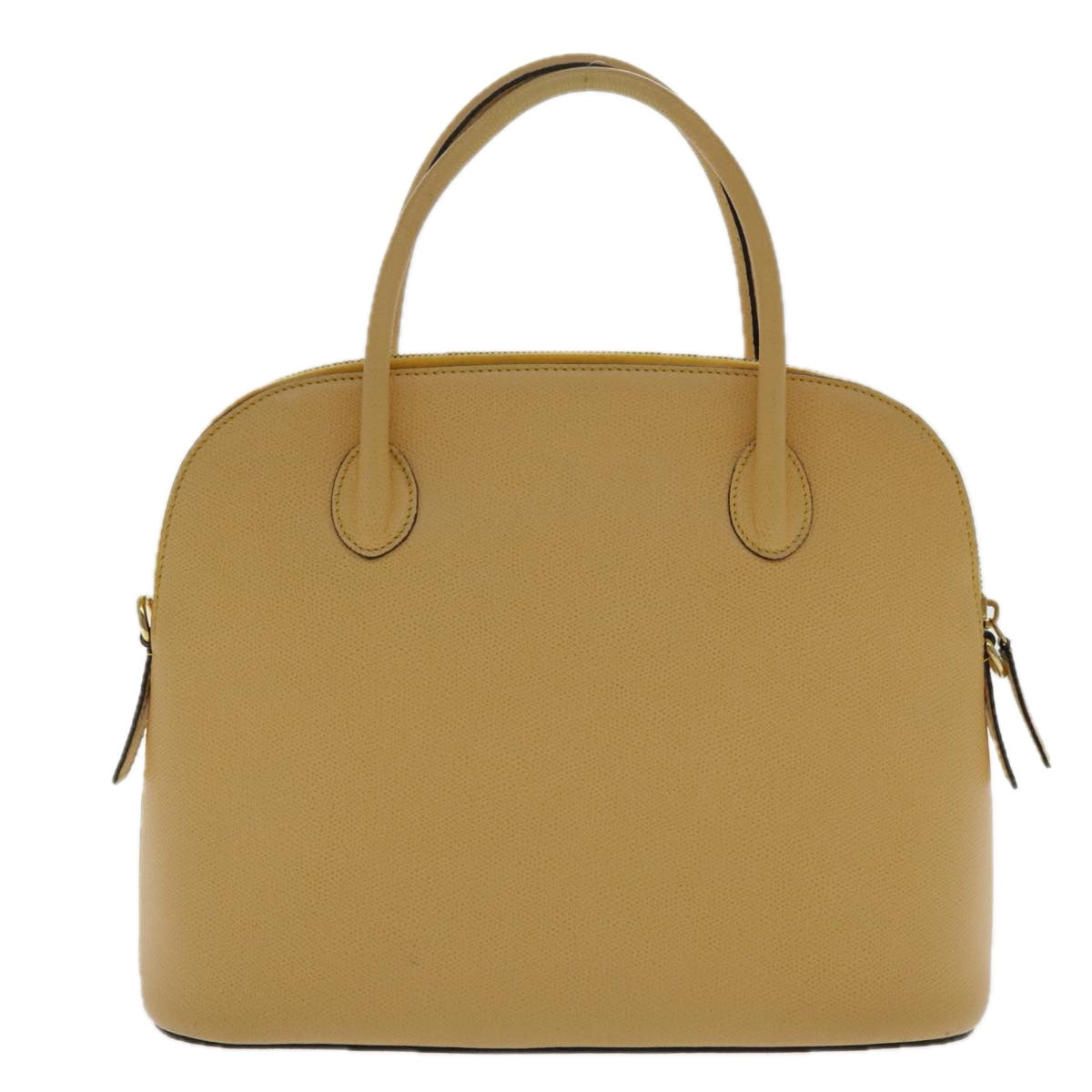 CELINE Hand Bag Leather Yellow Gold Auth 94782 - 0