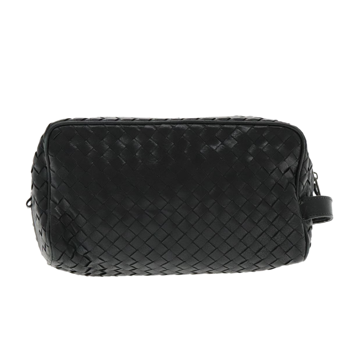 BOTTEGA VENETA INTRECCIATO Clutch Bag Leather Black Auth 94794 - 0