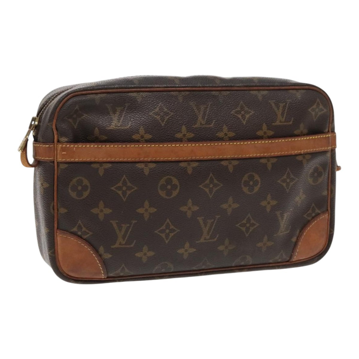 LOUIS VUITTON Monogram Compiegne 28 Clutch Bag M51845 LV Auth 94805