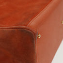 GUCCI Bamboo Hand Bag Suede 2way Orange Gold 002 123 0322 Auth 94808-9