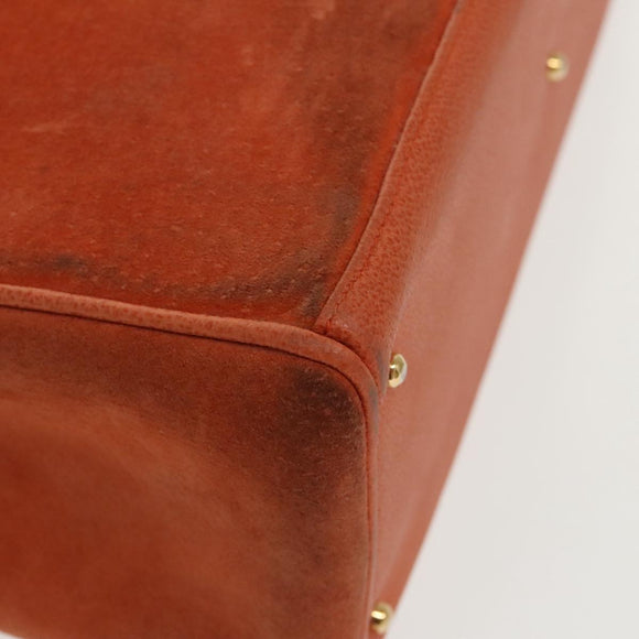 GUCCI Bamboo Hand Bag Suede 2way Orange Gold 002 123 0322 Auth 94808