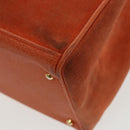 GUCCI Bamboo Hand Bag Suede 2way Orange Gold 002 123 0322 Auth 94808-16