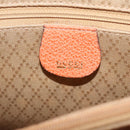GUCCI Bamboo Hand Bag Suede 2way Orange Gold 002 123 0322 Auth 94808-10
