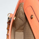GUCCI Bamboo Hand Bag Suede 2way Orange Gold 002 123 0322 Auth 94808-20