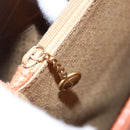 GUCCI Bamboo Hand Bag Suede 2way Orange Gold 002 123 0322 Auth 94808-24