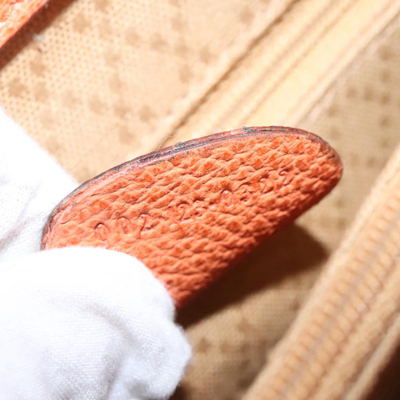 GUCCI Bamboo Hand Bag Suede 2way Orange Gold 002 123 0322 Auth 94808