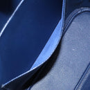 HERMES Ildo Shiki Hand Bag Leather Blue Gold Auth 94816A-21