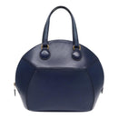 HERMES Ildo Shiki Hand Bag Leather Blue Gold Auth 94816A-13