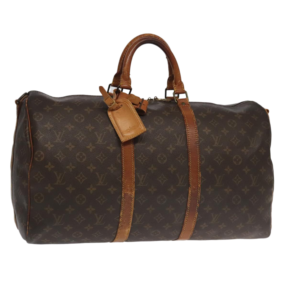 LOUIS VUITTON Monogram Keepall Bandouliere 50 Boston Bag M41416 LV Auth 94821