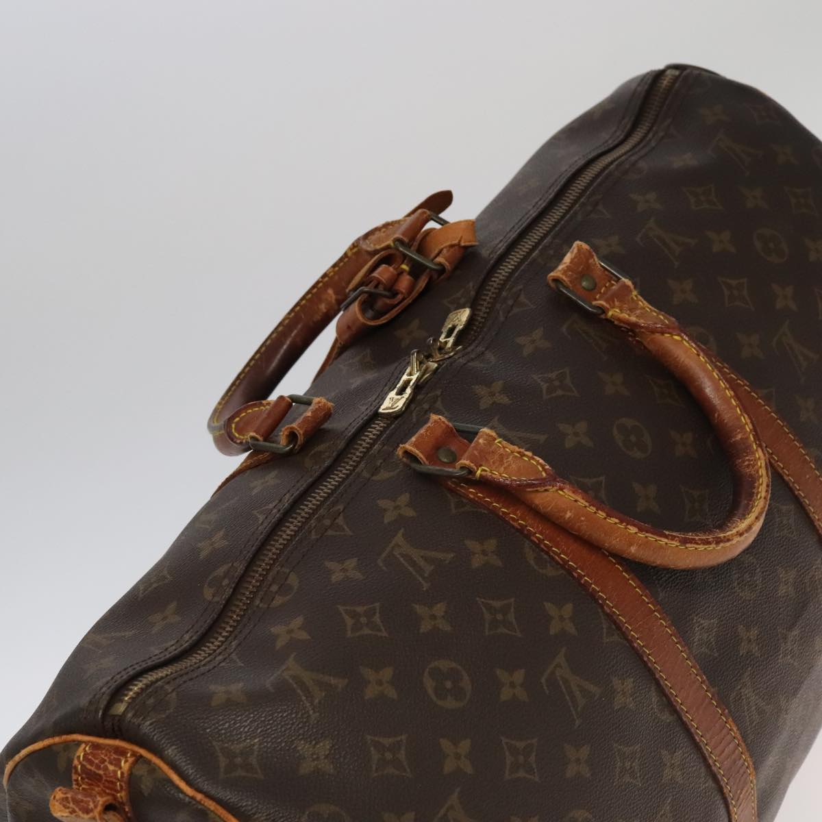 LOUIS VUITTON Monogram Keepall Bandouliere 50 Boston Bag M41416 LV Auth 94821