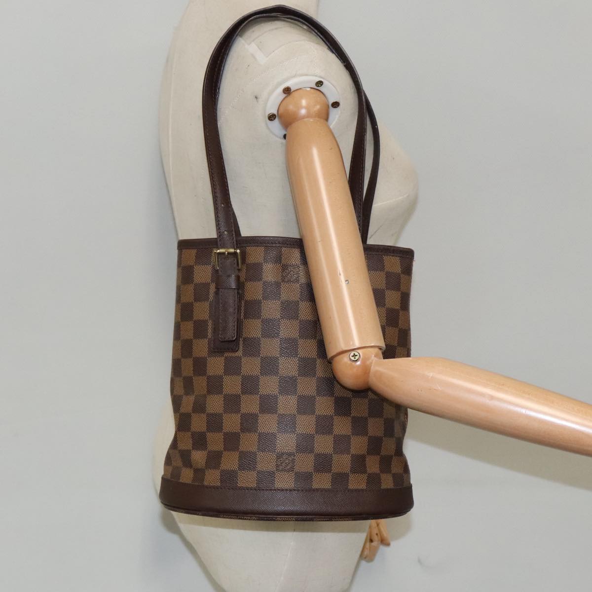 LOUIS VUITTON Damier Ebene Marais Shoulder Bag N42240 LV Auth 94831