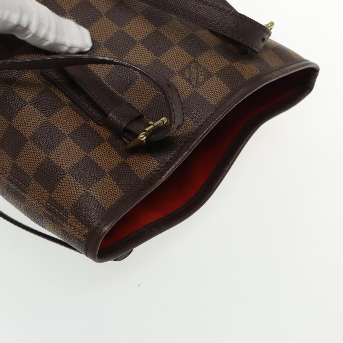 LOUIS VUITTON Damier Ebene Marais Shoulder Bag N42240 LV Auth 94831