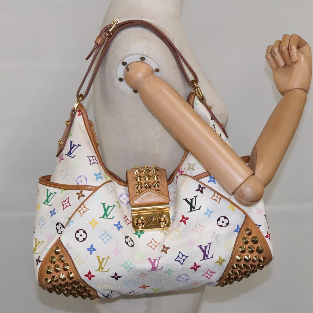 LOUIS VUITTON Monogram Multicolor Chrissie MM Shoulder Bag M40311 LV Auth 94835A