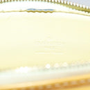 LOUIS VUITTON Monogram Vernis Motto Pouch Lime Yellow M91059 LV Auth 94843-17