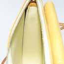 LOUIS VUITTON Monogram Vernis Motto Pouch Lime Yellow M91059 LV Auth 94843-18