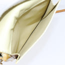 LOUIS VUITTON Monogram Vernis Motto Pouch Lime Yellow M91059 LV Auth 94843-20