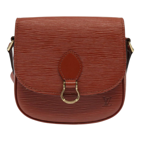 LOUIS VUITTON Epi Saint Cloud PM Shoulder Bag Brown M52213 LV Auth 94852