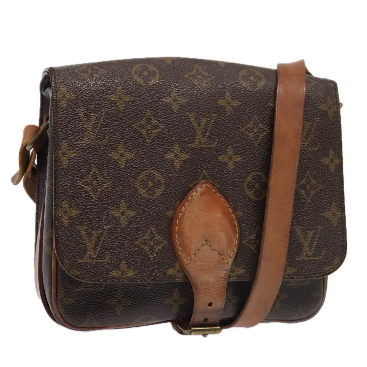 LOUIS VUITTON Monogram Cartouchiere MM Shoulder Bag M51253 LV Auth 94868