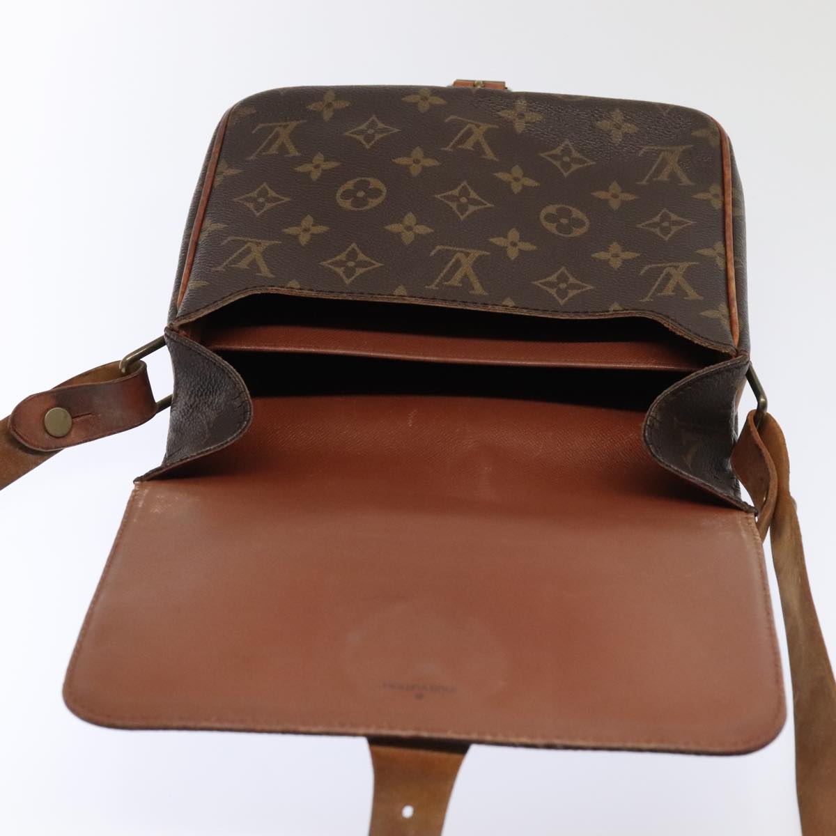 LOUIS VUITTON Monogram Cartouchiere MM Shoulder Bag M51253 LV Auth 94868