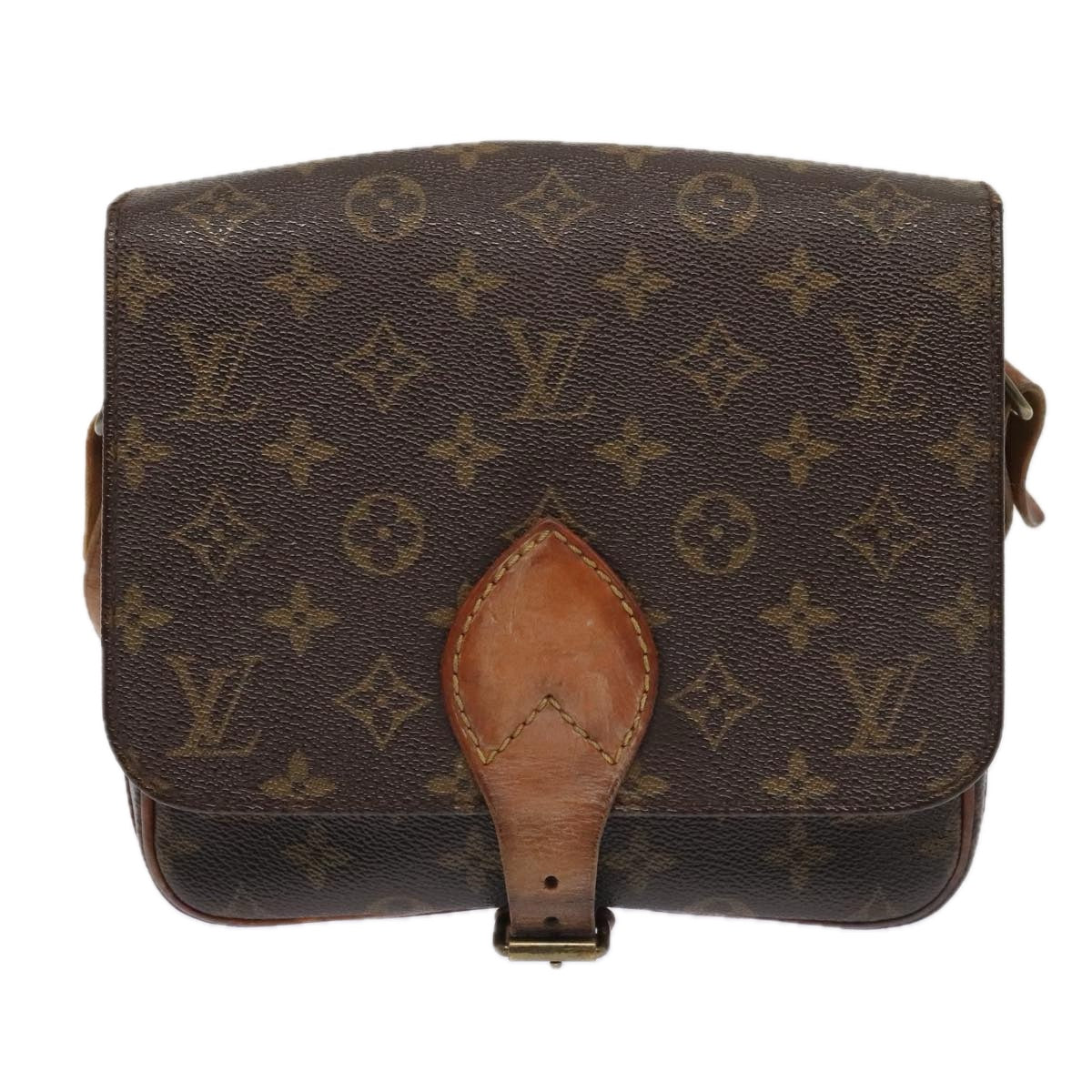 LOUIS VUITTON Monogram Cartouchiere MM Shoulder Bag M51253 LV Auth 94868