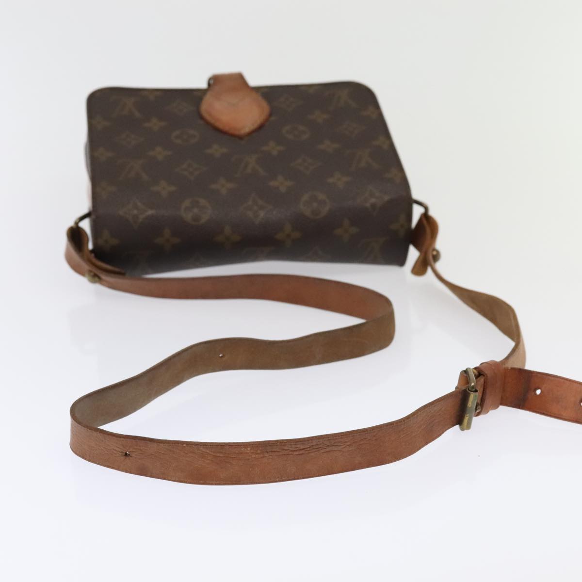 LOUIS VUITTON Monogram Cartouchiere MM Shoulder Bag M51253 LV Auth 94868