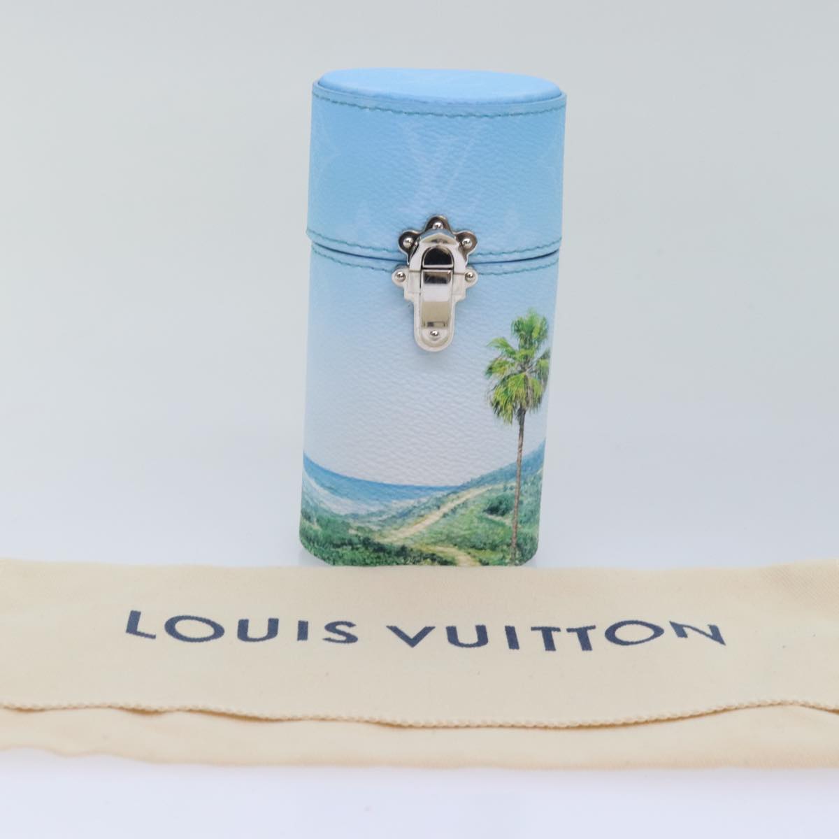 LOUIS VUITTON Monogram Pacific Travel Case Blue LS0591 LV Auth 94899A