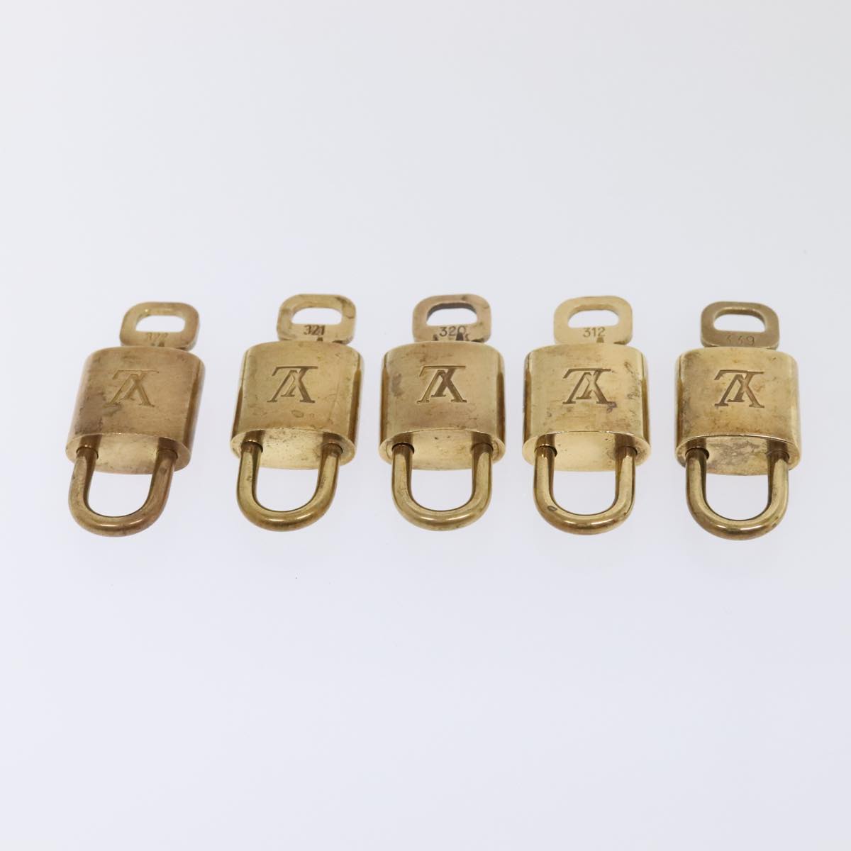 LOUIS VUITTON Padlock 10set metal Gold Tone LV Auth 94900