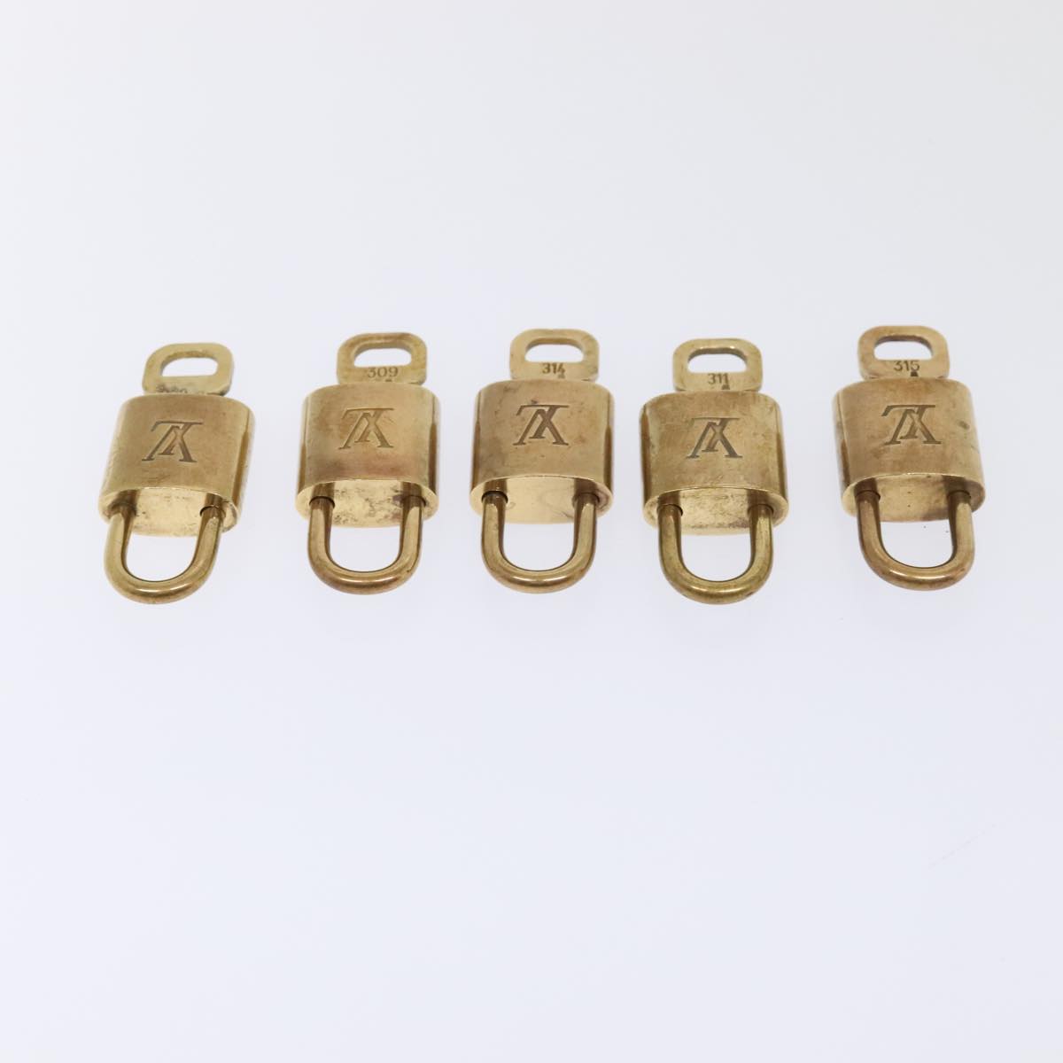 LOUIS VUITTON Padlock 10set metal Gold Tone LV Auth 94900