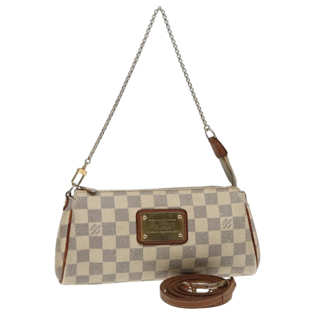 LOUIS VUITTON Damier Azur Eva Shoulder Bag 2way N55214 LV Auth 94943