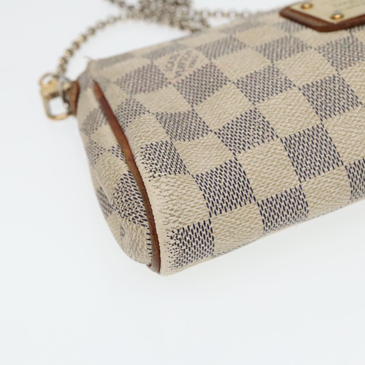 LOUIS VUITTON Damier Azur Eva Shoulder Bag 2way N55214 LV Auth 94943