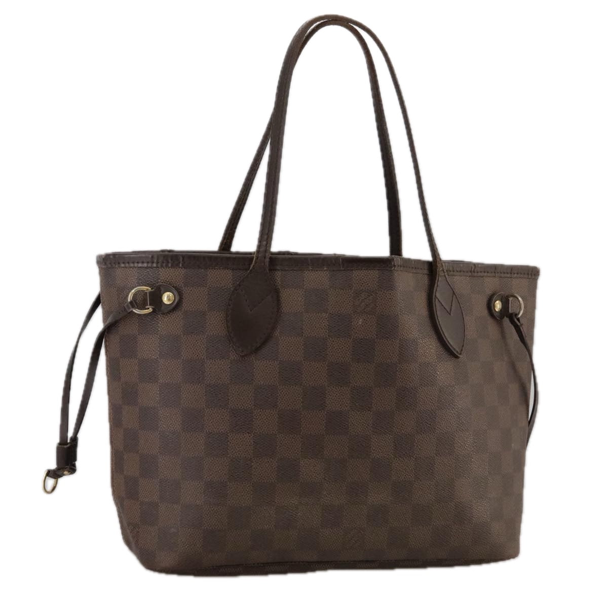 LOUIS VUITTON Damier Ebene Neverfull PM Tote Bag N51109 LV Auth 94946