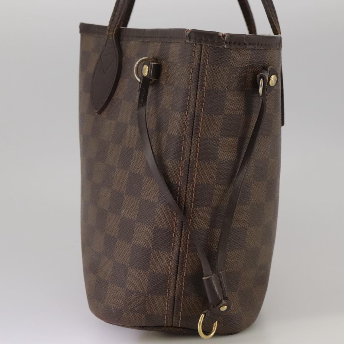 LOUIS VUITTON Damier Ebene Neverfull PM Tote Bag N51109 LV Auth 94946