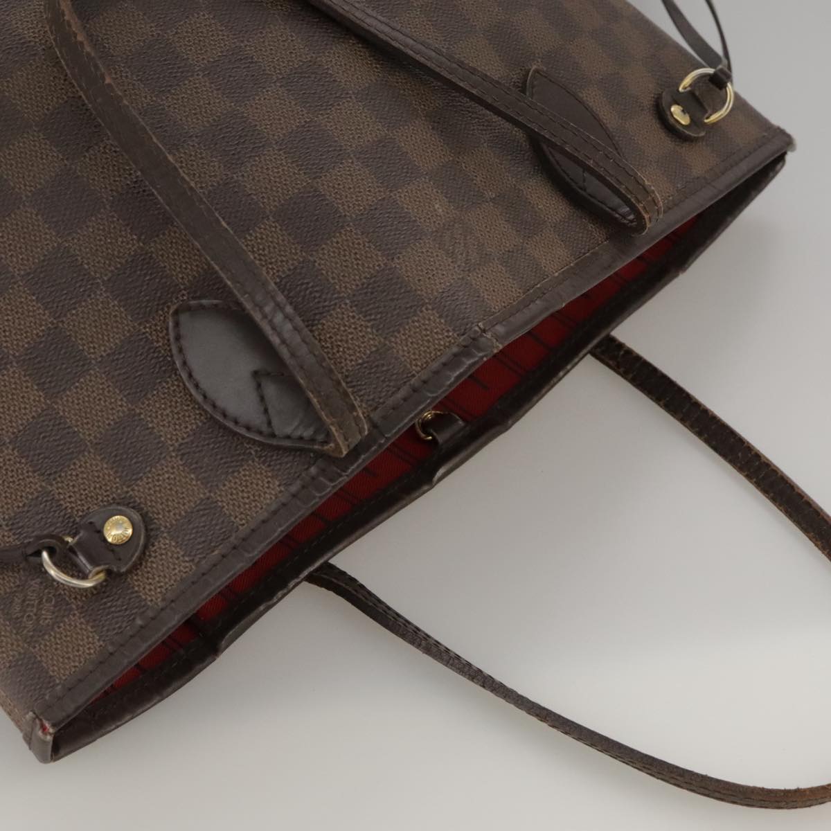 LOUIS VUITTON Damier Ebene Neverfull PM Tote Bag N51109 LV Auth 94946