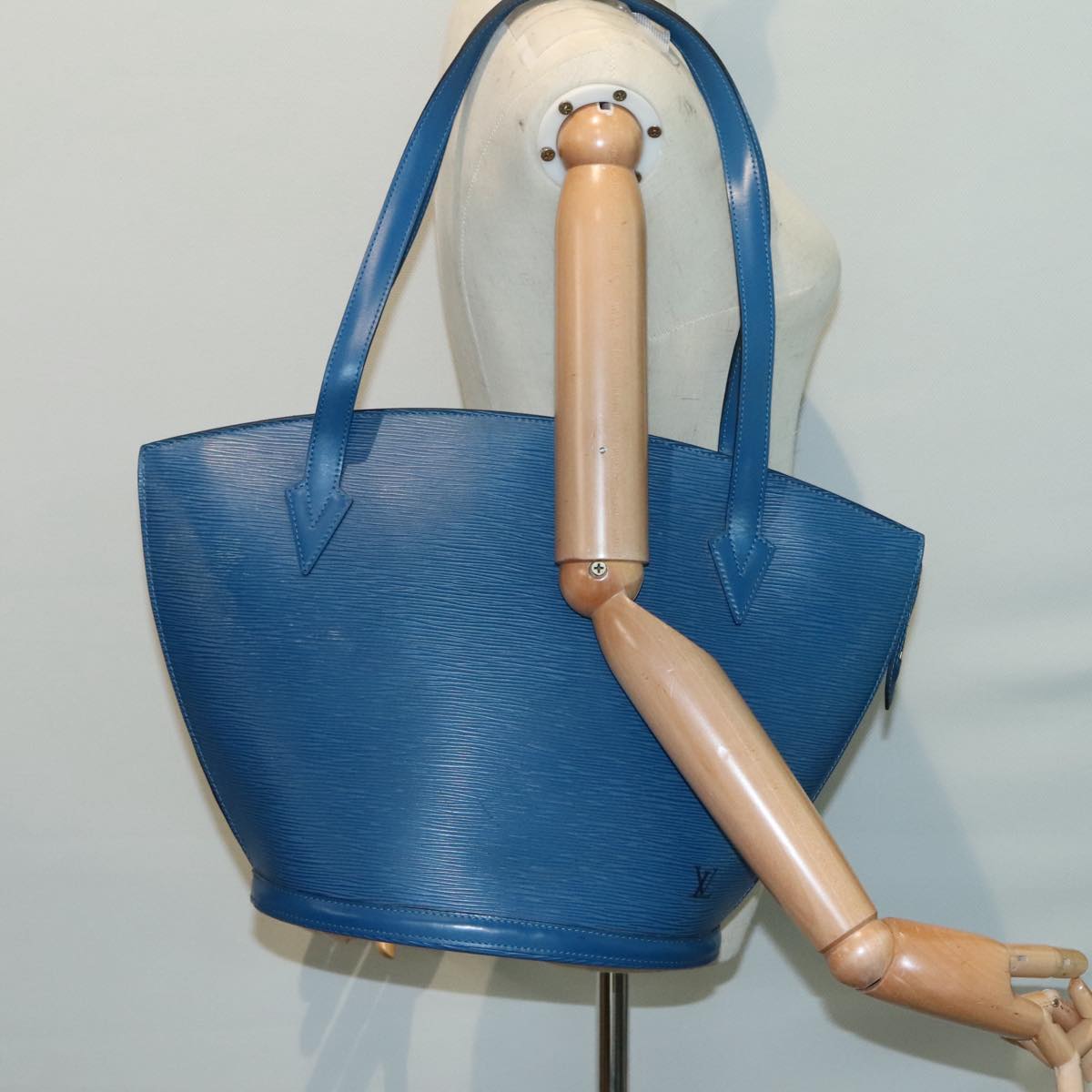 LOUIS VUITTON Epi Saint Jacques Shopping Shoulder Bag Blue M52275 LV Auth 94969