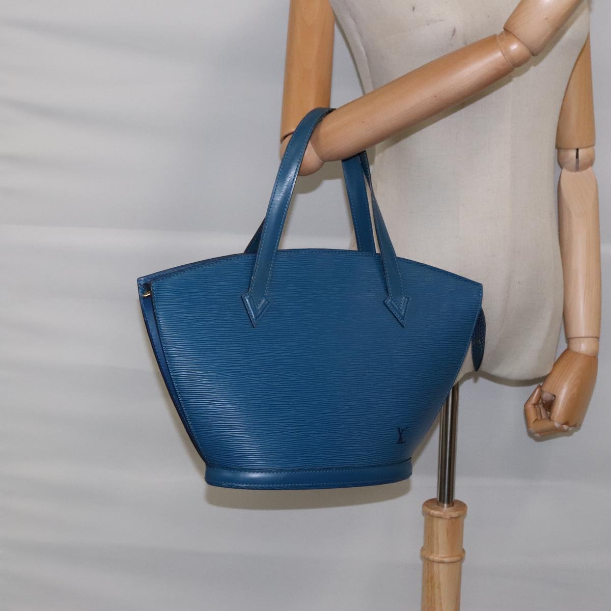 LOUIS VUITTON Epi Saint Jacques Shoulder Bag Blue M52275 LV Auth 94972